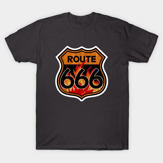 route 666 vintage T-Shirt by FALSIDAUTORE